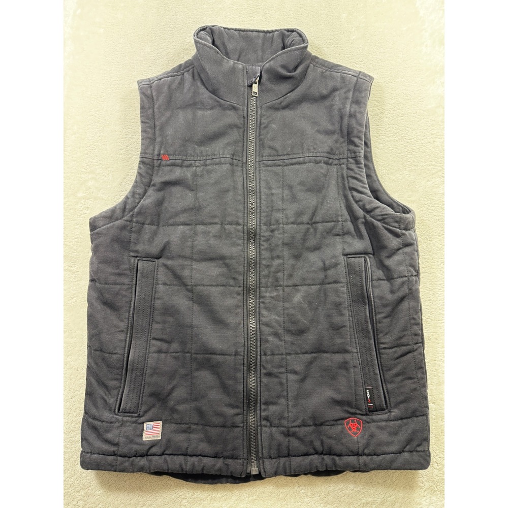 Ariat Mens FR Flame Resistant Quilted Work Black Vest S